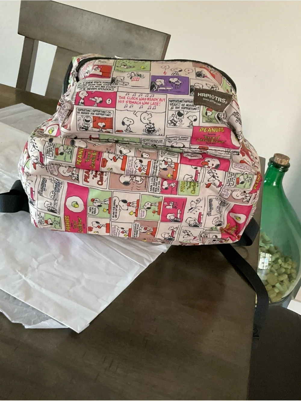 Snoopy Hapitas Backpack With Handle HAP0103-PN-P Carry-On